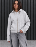 سویشرت باکسی ملانژ PULL&BEAR