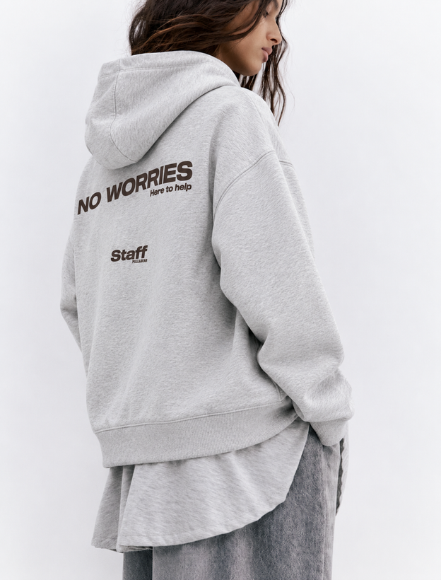 سویشرت باکسی ملانژ PULL&BEAR