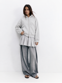 سویشرت باکسی ملانژ PULL&BEAR